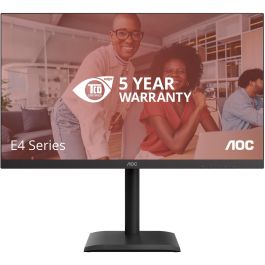 AOC U27E4CV Monitor 27 Zoll 4K UHD LED IPS, 3840x2160, 60Hz, USB-C (90W PD), HDMI 2.0, DisplayPort 1.4, RJ45, USB Hub, Negro