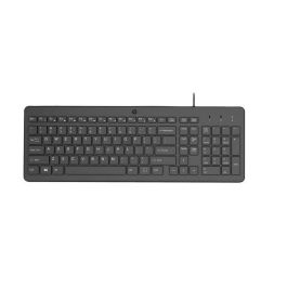HP Teclado 150 Wired Keyboard, Compañero Plug-and-Play, Cómodo para Cualquier Lugar