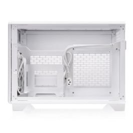 Thermaltake TR100 Mini Torre Blanca, Caja de PC compacta, compatible con fuentes SFX/SFX-L, soporta radiadores 120/140/240/280mm y discos 2.5"