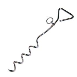 Gloria Estaca de Amarre Metálica de Acero 40 cm con Enganche Giratorio y Acabado Cromado para Fijación Segura Color Verde Precio: 7.49999987. SKU: S6101743