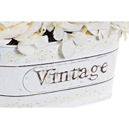 DKD Home Decor Flor Shabby Blanco 15 x 17 x 24 cm (2 Unidades)
