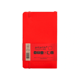 Antartik Cuaderno A6 Tapa Blanda Hojas Lisas Rojo 100 Hojas 80 gr FSC