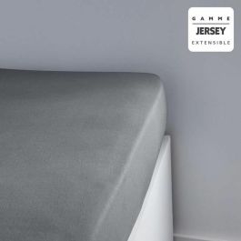 Today TOD3574641208097 Sábana Bajera Esencial Chard 100% Algodón Jersey Acero 90x190+25 cm Individual