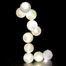 Home Deco Light Guirnalda de 10 LEDs Luz Azul/Plata 192cm