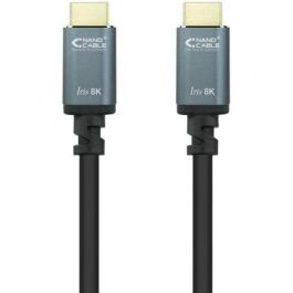 Nanocable 10.15.8005 Cable HDMI 2.1 IRIS 8K 48Gbps para 8K@60Hz y 4K@120Hz, con eARC, HDR, 5m, Negro Nanocable 10.15.8005 Cable HDMI 2.1 IRIS 8K 48Gbps para 8K@60Hz y 4K@120Hz, con eARC, HDR, 5m, Negro