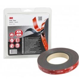 3M 5962F Cinta Acrílica VHB Adhesiva Doble Cara para Aplicación en Pintura en Polvo 19mm x 8m x 1.5mm Negra Precio: 45.78999975. SKU: B1BGNSKSPB