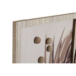 DKD Home Decor Marco Multifoto Boho para 3 fotos, Material MDF, Colores Natural y Multicolor, 43x40 cm