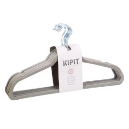 Set 12 Percha Flocada Gris Kipit 44X23CM (12 Unidades) Set 12 Percha Flocada Gris Kipit 44X23CM (12 Unidades)