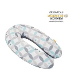 Badabulle Cojín de Maternidad y Lactancia 2 en 1 Gráfico para Embarazo y Bebé – Soporte, Alivio Espalda y Brazos