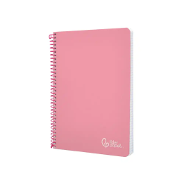 Liderpapel Cuaderno Espiral A4 Witty Tapa Dura 80 Hojas 90gr Cuadro 4mm Con Margen Color Rosa