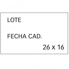 Apli Etiquetas Para Etiquetadora De Precios Impresas 'Lote' + 'Fecha Cad' 26x16 mm 6 Rollos De 1000 Blanco Precio: 6.69000046. SKU: B1JRN8QNY2