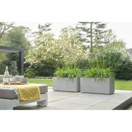 Elho ELH8711904499648 Jardinera Vivo Next Long 60 Gris L 59 x B 30 x H 29 cm para interior/exterior 100% reciclada