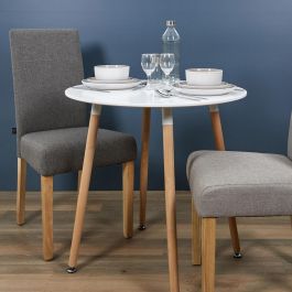 Home Deco Factory Plato Gris Bicolor Cerámica Diámetro 26.5 cm Mesa