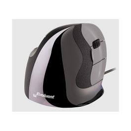 Evoluent VMDS Ratón Vertical Ergonómico para Diestros con 6 Botones y Cable USB Tipo A Negro Plata