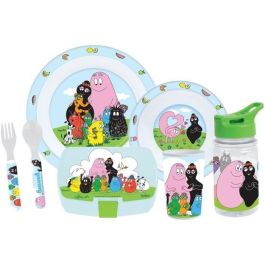 Juego de vajilla - FUN HOUSE - BARBAPAPA - Vaso, plato Ø22 cm y Ø16 cm, cubiertos, botella de agua y caja de aperitivos Precio: 29.49999965. SKU: B165V2KHNY