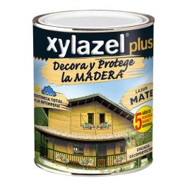 Xylazel Protector para Madera Barniz Tinte Plus Decora Wengue Mate 0.375L. Interior/Exterior, Protección UV, Decora y Repele Agua