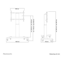 Neomounts PLASMA-M2250SILVER Carro TV 42-100" Motorizado Plata 130kg Acero