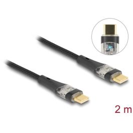 DELOCK Cable USB 2.0 Tipo-C Macho a Macho Transparente PD 3.0 100W 2m