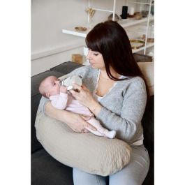 Red Castle Big Flopsy Almohada de Maternidad y Lactancia Desmontable, Funda Lavable, Algodón y Lino para Embarazo y Bebé