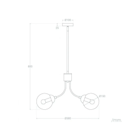 Lámpara Colgante Neuquen Metal y Cristal SKD-P80022