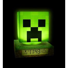 KIDS LICENSING Lámpara 3D Minecraft con Despertador (21,4x13x13cm)