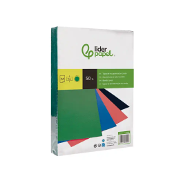 Liderpapel Tapa Encuadernación Cartón A4 1mm Verde Paquete 50 Unidades