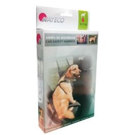 Nayeco Arnés de Seguridad para Perro Coche y Paseo, Reforzado Acolchado Negro 25mm (39-90cm y 40-114cm)