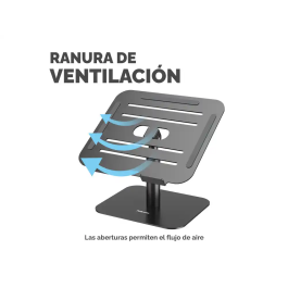 Fellowes Soporte para Portátil Aluminia Negro, Peana Ergonómica Ajustable, 280x245x65 mm