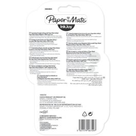 Paper Mate Bolígrafo InkJoy 100 Cap, 1.0mm, Negro, Blíster de 5 Unidades