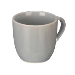 Vessia Taza Cafe Gris 150 ml Cerámica Loza 10x7x7cm Acabado Brillo (Set de 24)