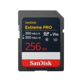 SanDisk SDSDXDM-256G-GN4IN Tarjeta SDXC Extreme PRO de 256 GB, UHS-II, Clase 10, V90, 300 MB/s Lectura/Escritura Precio: 360.49999964. SKU: B1JXFGY5PA