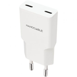 Nano Cable 10.10.2023 Cargador de Pared 2xUSB Tipo-C 20W Blanco para Dispositivos Móviles y Tablets Precio: 9.5000004. SKU: B132ZLWTAD