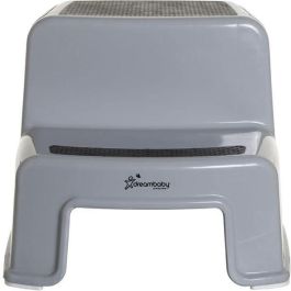 Taburete con escalera - DREAMBABY - 2 Up - Antideslizante y texturizado - Hasta 80 kg para niños y adultos - Gris y Negro Taburete con escalera - DREAMBABY - 2 Up - Antideslizante y texturizado - Hasta 80 kg para niños y adultos - Gris y Negro