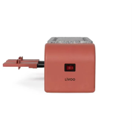 Livoo Raclette conectable DOC310R para 2 personas - 450W - Termostato automático - 2 espátulas de madera y 2 ollas para fondue