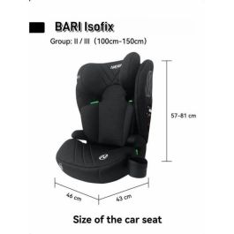 Nania NAN3760425910021 Silla de Coche Isofix BARI Grupo 2/3 Talla I Negra