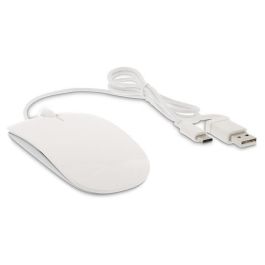 LMP Easy Mouse Ratón Óptico USB-C y USB-A (2 en 1) 1600 dpi para Mac/PC, 2 Botones, Rueda, Base Aluminio Plata/Blanco Precio: 55.50000049. SKU: B1JFFGVN8V