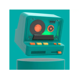 Wondee Altavoz Bluetooth Retro Blue 5W con Batería de 12 Horas y 3 Modos de Luz