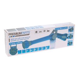 Premium Parts Pistola de Riego, 8 Funciones con Depósito para Jabón y Conexión Rápida, 13x41x5 cm