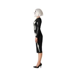 Disfraz Vestido Ajustado con Esqueleto Brillante para Mujer Adulta