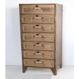 Cajonera Home ESPRIT Dorado Metal Loft 40 x 34 x 139 cm Precio: 284.58999987. SKU: B18PNRPN79