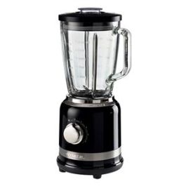 Ariete 585/02 Batidora de Vaso Moderna Negra con Vaso de Vidrio y 4 Cuchillas de Acero Inoxidable