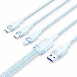 Cable USB 2.0 Lightning Vention CTRLG/ USB Macho/ USB Tipo-C Macho - MicroUSB Macho - Lightning Macho/ 1.5m/ Azul Cable USB 2.0 Lightning Vention CTRLG/ USB Macho/ USB Tipo-C Macho - MicroUSB Macho - Lightning Macho/ 1.5m/ Azul