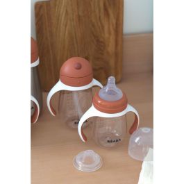 BEABA BEA1728519329130 Biberón de entrenamiento 2 en 1 - 210 ml - Terracota
