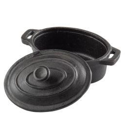 TABLECRAFT - CW30112/6 - Pack de 6 unidades - Cazuelita miniatura ovalada con tapa 235 ml - 12,5 x 9,5 x 8 cm - 15,5 cm Ø con asa - Negro TABLECRAFT - CW30112/6 - Pack de 6 unidades - Cazuelita miniatura ovalada con tapa 235 ml - 12,5 x 9,5 x 8 cm - 15,5 cm Ø con asa - Negro Precio: 117.78999947. SKU: B15XSSPXP9