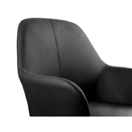 Q-connect Silla Confidente Siemione Base Metálica Color Gris Oscuro, Altura Máxima 820 mm, Ancho 570 mm, Profundidad 580 mm