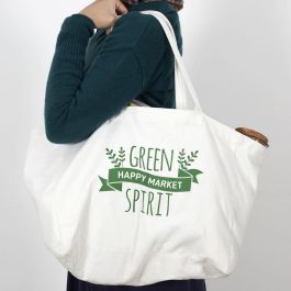 Entre Temps Bolsa Compra Con Bolsillos 100% Algodón