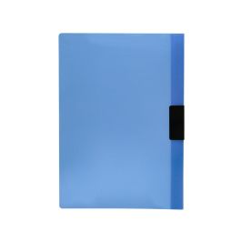 Carpeta Liderpapel Dossier Pinza Lateral 45302 Polipropileno Din A4 Azul 30 Hojas Pinza Deslizante