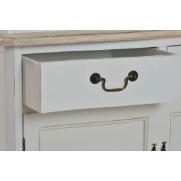 Vitrina DKD Home Decor Cristal Madera Blanco (88 x 40 x 200 cm)