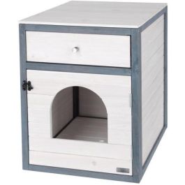 KERBL - Caja de arena para gatos - 58 x 45 x 60 cm - IDA - Blanco/azul - KERBL - Caja de arena para gatos - 58 x 45 x 60 cm - IDA - Blanco/azul -