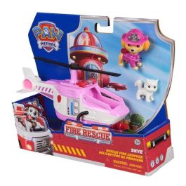 Paw Patrol Vehículo de Rescate de Bomberos Fire Rescue - Juguete Modelos Surtidos para Niños +3 Años - Medidas 20,3x25,4x8,13 cm